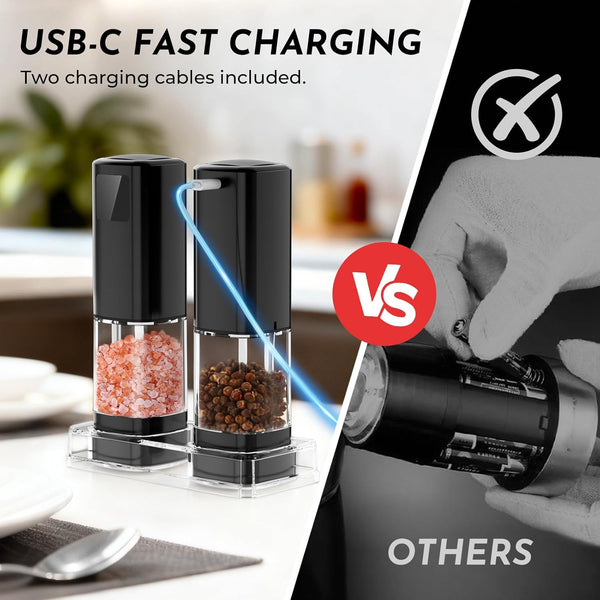 SwiftGrind Rechargeable Pepper Mill Set